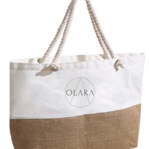 Olara Beach Tote – Canvas & Jute
